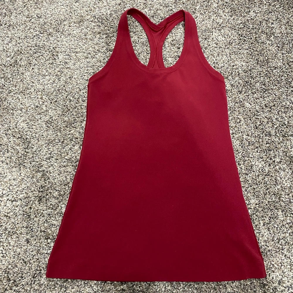 Lululemon maroon racerback top - size small